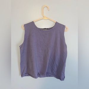 Purple Cotton Tank Top